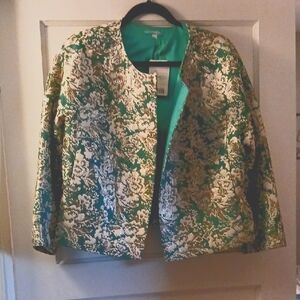 Floral Green and Gold Women's Jacket